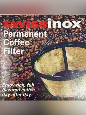 Vintage Swissinox 8-12 Cup Permanent Golden Mesh Coffee Filter